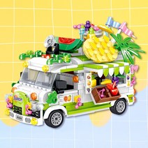 호환레고 미니블럭 푸드트럭 5종 - 아이스크림 햄버거 과일 케이크 캠핑, 과일트럭