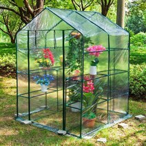 조립식비닐하우스 온실하우스 실내온실 보온덮개커버 정원 텃밭 비가림 다육농장 자재 투명, 투명선반8칸