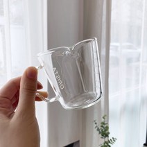 오리스타 스마트 더블 유리샷잔 눈금표시 5oz 에스프레소샷잔 유리샷잔 유리컵 에스프레소샷잔 무착색유리