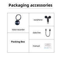 어린이집녹음기 미니 디지털 음성 녹음기 키 스마트 오디오 사운드 녹음 지능형 소음 MP3 에스파이-105, 3.S30-Black - 16GB