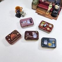 지브리 캐릭터 토토로 마녀배달부 키키 가오나시 캘시퍼 소품 수납 정리함 철제 틴 케이스, 토토로 민들레