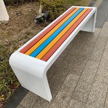 벤치 스테인레스 정류장 공원 승강장 스텐 야외벤치, 화이트 / 길이 200 폭 40 높이 45