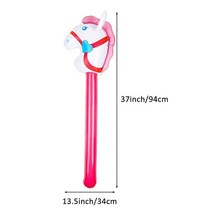 40 인치 공기주입 스틱 말 머리 포니 풍선 카우보이 카우걸 농장 동물 테마 생일 파티 장식, 02 2_01 as picture