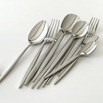 RESLE 스텐 티아라 커트러리 디너 스푼 포크 나이프 티스푼 티포크, 디너 나이프, 골드