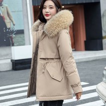 털안감 허리 스트링 하프 패딩 점퍼 캐주얼점퍼 따뜻한 한겨울에도 패디 여성