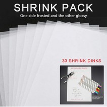 슈링클스열수축플라스틱종이 열수축 시트 필름 열수축 아트지 세트 새로운 33 개대 열