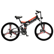 MONTHERIA 48V 전기자전거 MTB자전거 알루미늄 차체 산악자전거 21단변속 24/26인치 접이식 B918-132, 13AH-45KM, 레드 26인치스타일B