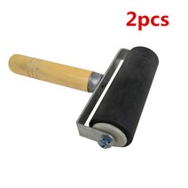 셀프 페인팅 페인트 도구 DIY 세트 키트 전문 고무 롤러 브레 이어 잉크 판화 아트 스탬핑 1/2 개, [02] 2pcs