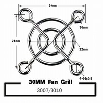 휀 냉각 팬 가드 금속 컴퓨터 커버 30mm 40mm 50mm 60mm 70mm 80mm 90mm 120mm 135mm 140mm 170mm 2 개, 1.2Pcs 30mm - Silver Grills