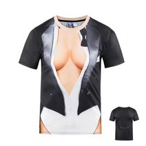 웃긴 티셔츠 쓸모없는 선물 어이없는 선물 상남자 옷 3d 프린팅 의류 남성 반팔 커플