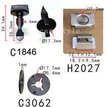 50/100 OEM 자동 스커트 라이닝 포지셔너 벤츠 0009917398 바디 사이드 로어 가드 패스너 로커 몰딩 클립 실러, [03] 100xC3062