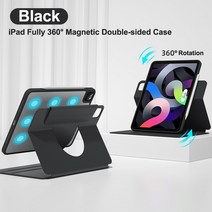 ebook리더기 이북 북 전자책 단말기 전자북IPad Air 5 10.9 "2022 자기 분리 케이스 커버 Pro 11 4 2021 용 후면 쉘, 04 Black, 07 iPad 12.9 2021 2022