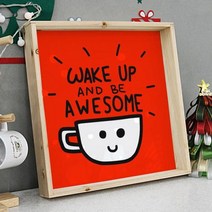 [바보사랑] 우드프레임액자_커피잔일러스트, 타입선택:1.화이트