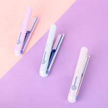 오엘라 휴대용 무선 충전식 고데기 여행용 C타입 미니 경량 헤어관리 스타일, 화이트