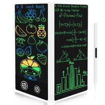 드로잉패드 LED A3 A4 A5 패드 그래픽 전자쓰기 그림그리는 6.5 인치 디지털 그리기 태블릿 LCD 쓰기 보드 양면 전자 필기 마그네틱 메모 미니, [02] White
