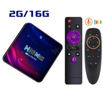 TV수신기 지상파안테나 공중파안테나 공청안테나 Woopker-H96 Max 박스 V Rockchip RK3318 안드로이드 듀얼 와이파이 2.4G/5G BT 4.0 4K HDR, 04 2G 16G Voice RC A_02 Eu 플러그