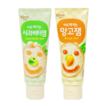 복음자리 바로짜먹는 잼 2종(망고잼 /사과버터잼) 빵위에/요거트 토핑으로/바게뜨/식빵/간식/간편하게/튜브형/휴대용이, 상세설명