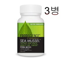 푸드사이언스 초록잎 홍합 1000mg 관절영양제 180캡슐 3병 Sea Green Lipped Mussel, 1개