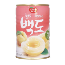 동원 백도 복숭아 통조림, 4개, 400g