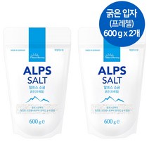 네이처모닝 알프스 미네랄 소금 600g 굵은입자 펄솔트 독일직수입, 굵은입자 600g, 2개