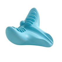 목스트레칭기구 목 어깨 들것 마사지 릴랙서 자궁 경부 척추 교정 지압 요법 견인 장치 베개 통증 완화 정렬, [01] Blue, [01] Blue