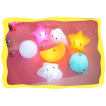 LED 감성 무드등 햇님 달님 구름 별 공룡 태양 건전지 아이방 원룸 작은방 인테리어, 별(노랑)