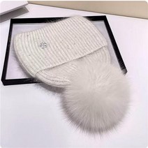 xthree winter hat for women 토끼 모피 니트 모자 럭셔리 비니 스컬리스 real fur pom hat for girl gorro 여성 모자