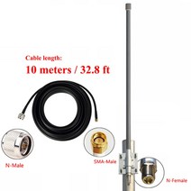 lorawan 868mhz 안테나 915mhz 옴니 유리 섬유 10dbi 안테나 야외 지붕 글라이드 모니터 리피터 uhf iot rfid lora 안테나, 협력사, 10m 32 8피트 sma m