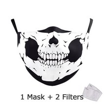 패션마스크 NADANBAO재미있는 할로윈 재미 있는 조커 페이스 프린트 마스크 세탁 가능한 패브릭 여성 성인 커버 재사용 패션 외부 마스크, ADULT, 234095