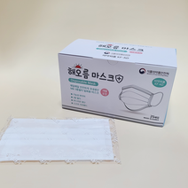 국산 해오름 마스크 [개별포장] 3겹 대형 25매입 [화이트], 25매, 2개, 핑크