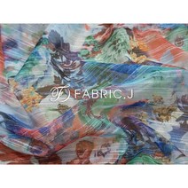 패브릭제이 플라워 TR 로밍 슬라브 모자 한복 노방 오간자 원단 - FJ-332