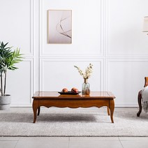 [퍼니프랑] 유럽형 수입 빈티지 엔틱가구 TR 48 소파 우드컬러 거실 소파 테이블, 단품