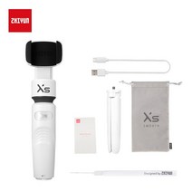 짐벌 zhiyun smooth xs selfie stick phone gimbal handheld stabilizer 스마트 모바일 gimble for smartphone 삼성, 하얀