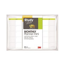 3M 포스트잍 스터디메이트 먼슬리 플래너, 화이트, 1개