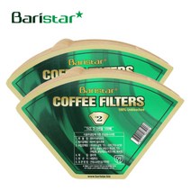 [바리스타] 케이스 커피여과지 #2(200매)-BFC1*2 [커피필터-거름종이-핸드드립-드립용품-커피용품], 100개입, 2개
