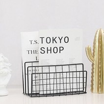 3칸 매거진랙 철재 책꽂이 잡지 카달로그 꽂이 인테리어 소품, 골드