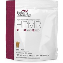 Bariatric Advantage 고단백 식사 대용 음료 믹스 위 우회 및 소매 절제술 환자를 위한 단백질 파우더 분리 유청 27g 락토스 프리 딸기 28회 분량 USA 미국, Iced Latte