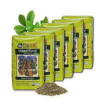 ECOTEAS 유기농 금연 예르바 메이트 티 순수 루즈 리프 1Lb 디톡스 하이 카페 에너지, Pack of 6