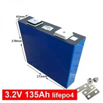 인산철 배터리 A 등급 3.2v 135Ah lifepo4 리튬 no3.2v 150Ah 철 인산염 차량 하우스 홀드 전기 용품 지게차 포크리프트 인산 160548, 20pcs