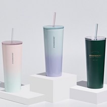 원앤원 스타벅스 빨대 투고 콜드컵 710ml, 블루퍼플
