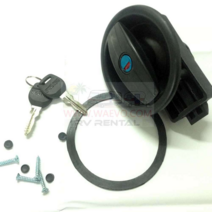 카라반 화장실 도어락 부품 문 욕실 캠핑 열쇠 잠금 출입문 캠핑카, 블랙색