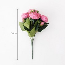 조화 작약 작약꽃 부케 꽃장식 꽃다발 거실 인테리어 주방 식탁 서른아홉, 레드