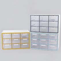 소품박스 책상 주방 탕비실 커피차보관 문구 수납함 보관함 약정리함 작은서랍함 멀티박스 9단, 색상, 민트