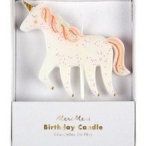 Meri Meri Unicorn Glitter Candle Birthday Party Decorations, 1