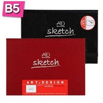 S1006검정 양장스케치북 B5 105g 제본 80장 43977 종이-72394EA, 본상품선택