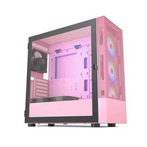 Vetroo AL600 핑크 미드 타워 ATX PC 케이스 사전 된 3x120mm ARGB 팬 일반 상단 360mm 라디에이터 지원 고전류 컴퓨터 게임 컨트롤러 허브, AL600_분홍색
