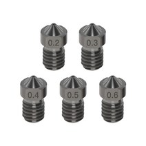E3D 핫 엔드 V6 스레드 압출기 노즐 용 1.75mm 필라멘트 경화 강철 다이 스틸 prusa i3 프린터, [01] 0.2MM, [01] 1pcs