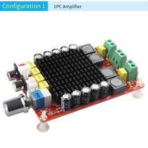 앰프 UNISIAN TDA7498 클래스 D 고출력 디지털 보드 2.0 채널 2x100w 오디오 아크릴 쉘 박스 포함, [01] Amplifier, 0 Amplifier