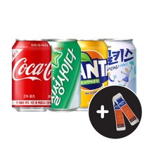 코카콜라+칠성사이다+환타파인애플+밀키스 355ml 각 6캔+이디야마일드2T(사은품) / 총 24캔