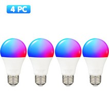 스마트 전구 조명 IOT Wifi / Zigbee 디밍 E14 라이트 램프 RGBCW 음성 제어 Tuya 라이프 앱 Alexa Google 홈 alice와 함께 작동, [04] 4 Pieces, 04 4 Pieces, 한개옵션1